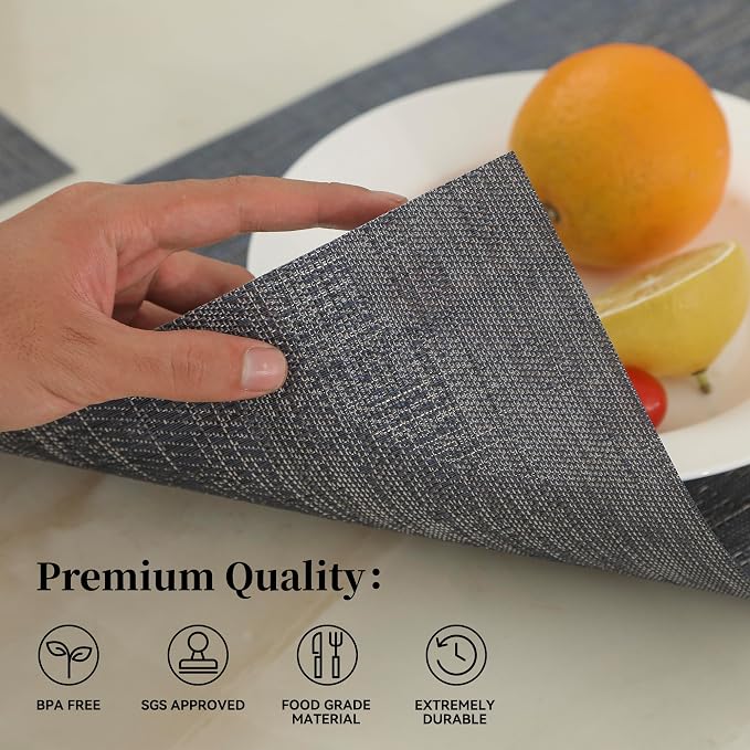 Leetaltree Denim Blue Placemats Set of 4 - Image 2