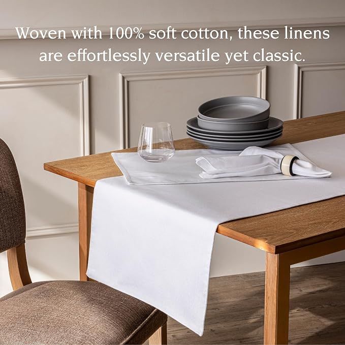 Over&Back 18x90 Woven Chambray Cotton Table Runner - Image 3