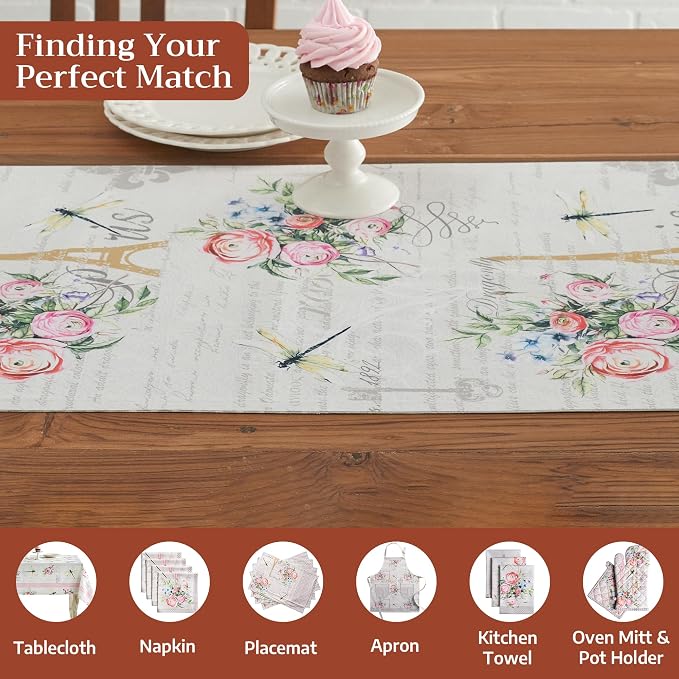 Maison d' Hermine Table Runner 100% Cotton 14.50" x 72" | Table Runners 72 - Image 4
