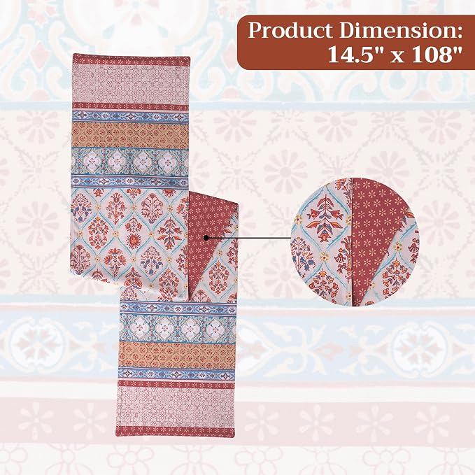 Maison d' Hermine Table Runner 100% Cotton 14.50" x 108" | Table Runners 108 - Image 7