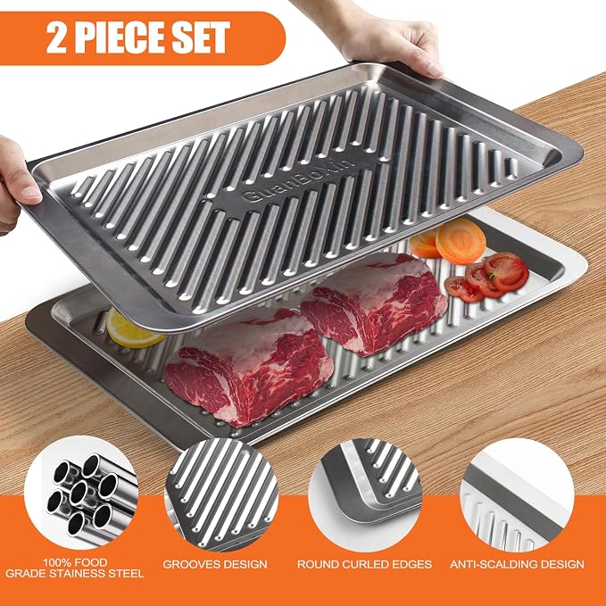 Grilling Prep and Serve Trays, Standard Marinating Container, Serving Platter - Image 3