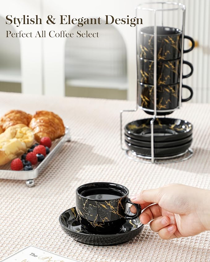 MALACASA 4 OZ Porcelain Espresso Cups - Image 5
