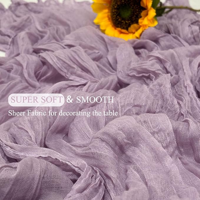 6Pack Lavender Cheesecloth Table Runner 20 x 120 inch Gauze Table Runner | - Image 4