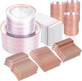 GATHER 700PCS Clear Rose Gold Plastic Plates 100 Guest by Gather