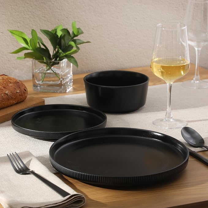 Gibson Home Dempsey Road 12-Piece Stoneware Dinnerware Set – Service - Image 2