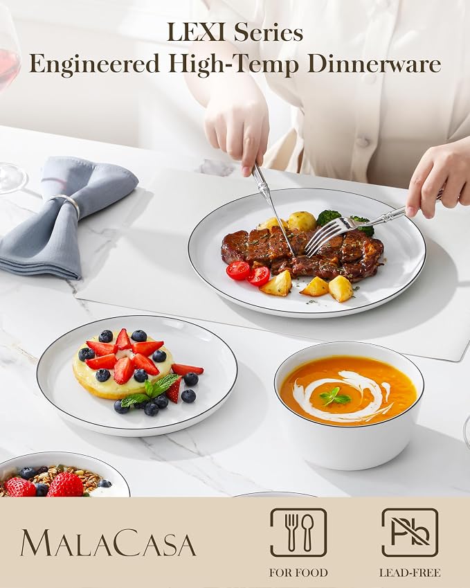 MALACASA 18-Piece Dinnerware Set - Image 3