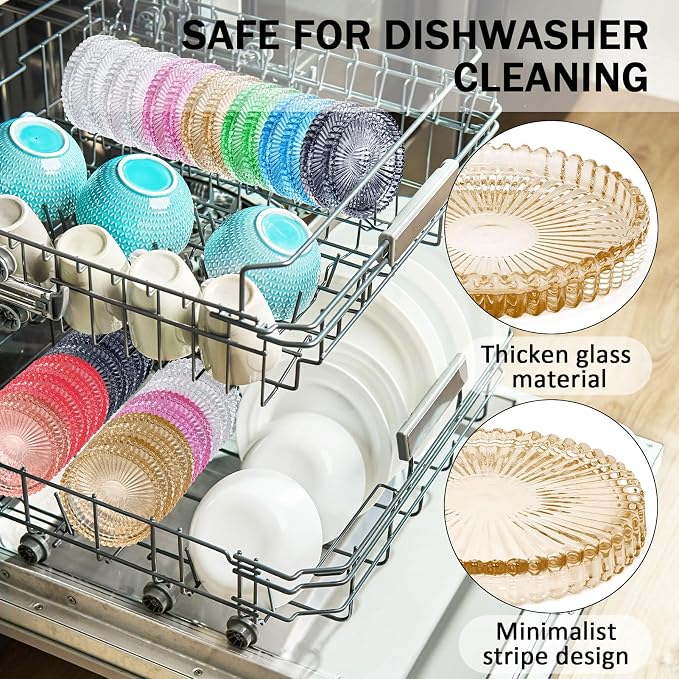 Modern Clear Glass Coasters Set of 8, Cute Coasters Table Mats - Image 4