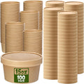 Fulmoon 100 Pack Paper Soup Containers by Fulmoon