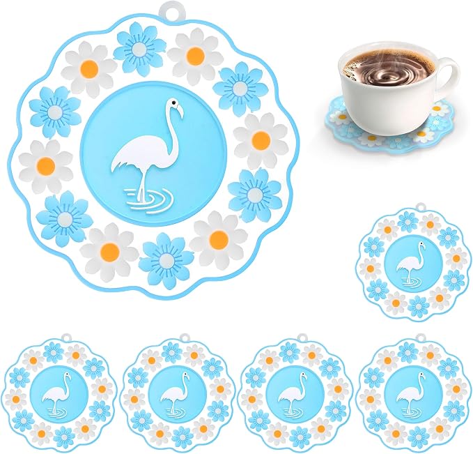 Conisy Flower Coasters for Drinks by conisy