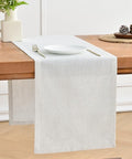 Wracra Linen Table Runner, Burlap Cream Table Runners 90 Inches Long | Rich by Wracra