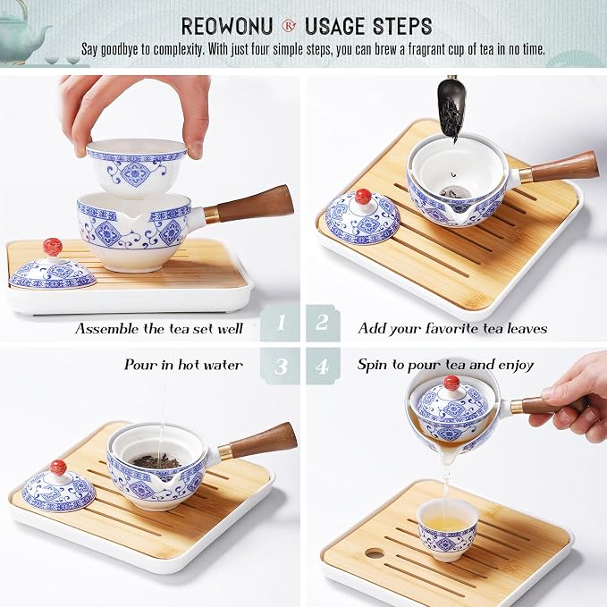 Chinese Tea Set Gongfu Tea Set, Portable Teapot Set - Image 5