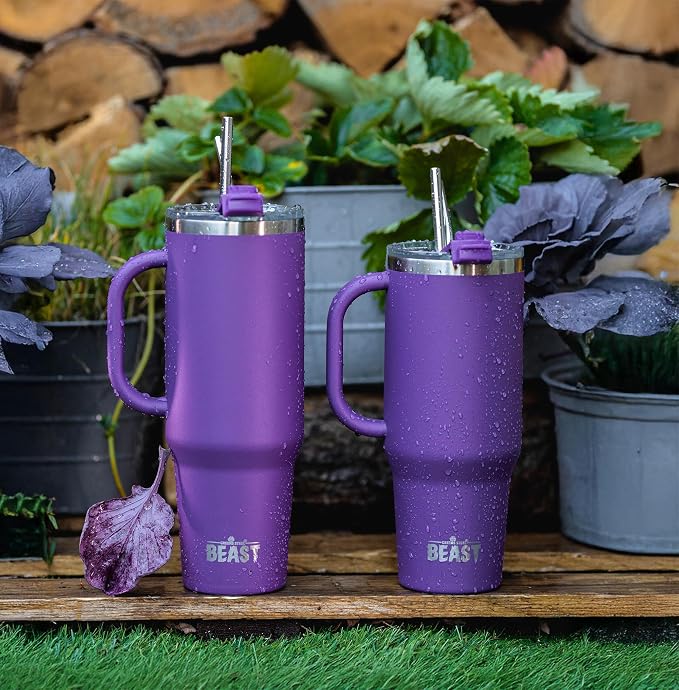 Beast 42 oz Tumbler with Handle Stainless Steel Vacuum Insulated Coffee Ice Cup - Image 2