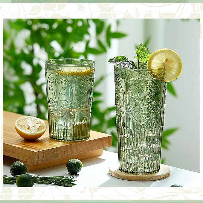 Wiwiqing 20oz Vintage Plastic Ribbed Tumblers Set of 12, Baby Shower, Birthday - Image 4