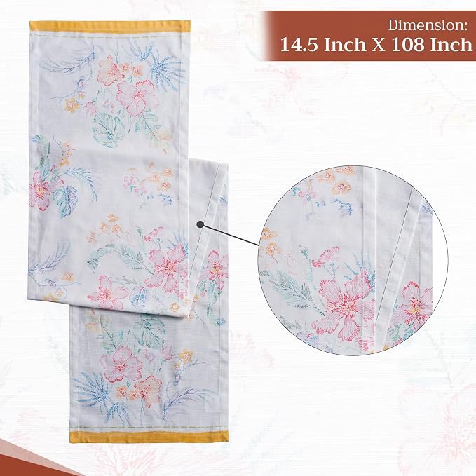 Maison d' Hermine Table Runner 100% Cotton 14.50" x 108" | Table Runners 108 - Image 4
