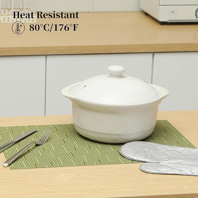 Leetaltree Pea Green Placemats Set of 12 - Image 4