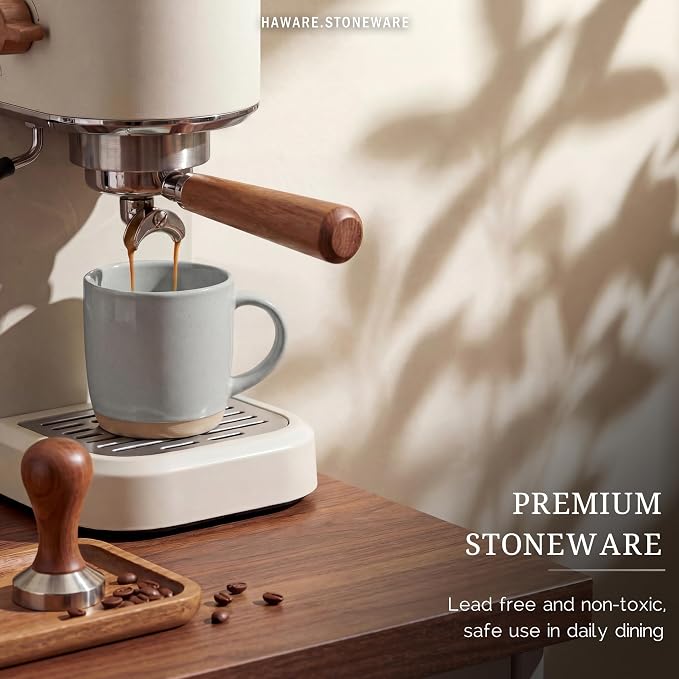 HaWare 13OZ Coffee Mugs Set of 4, Stoneware Coffee Cups - Image 5