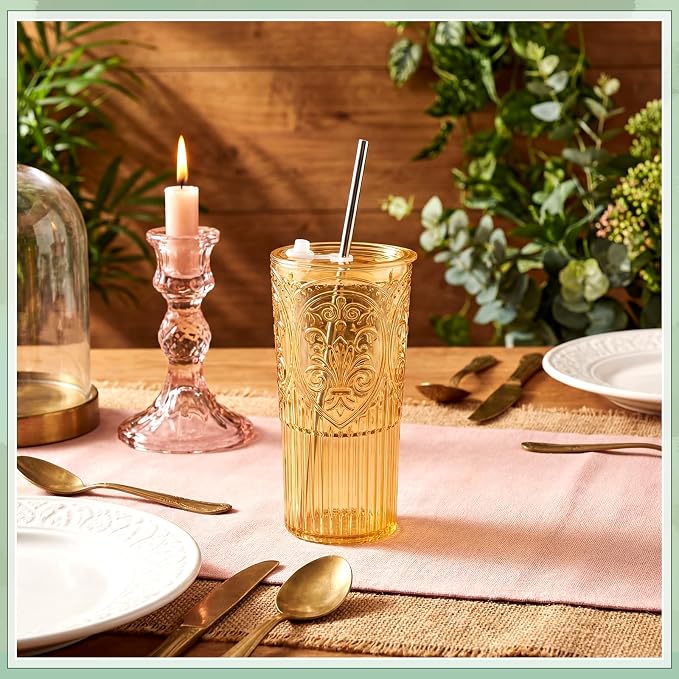 8 Set 20oz Vintage Plastic Tumbler - Image 5
