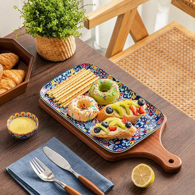 vancasso Serving Platters Set of 4, Microwave & Dishwasher Safe - Image 6
