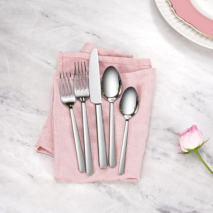Premium Aline 8-Piece 7.4-Inch Dinner Spoon Set | 18/10 Stainless Steel Dinner - Image 7