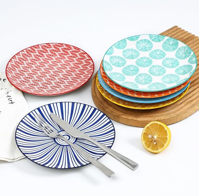 Selamica Ceramic Dessert Plates, 7 Inch Small Plates, Appetizer Plates - Image 6