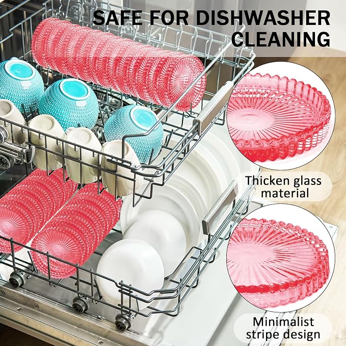 Modern Clear Glass Coasters Set of 8, Cute Coasters Table Mats - Image 4