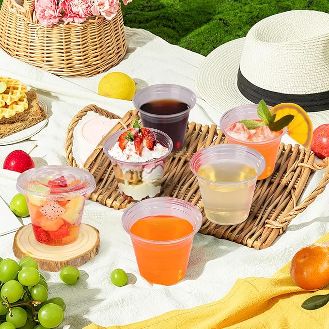 BYSNOW 300 Pack 9 oz Clear Plastic Dessert Cups - Image 5