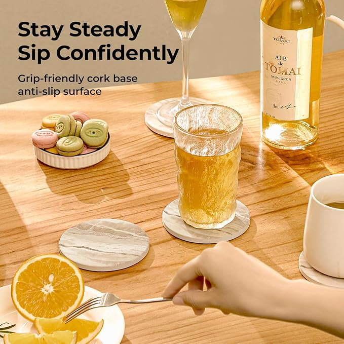 LIFVER Absorbent Coaster Sets of 4, Drink Coasters - Image 4