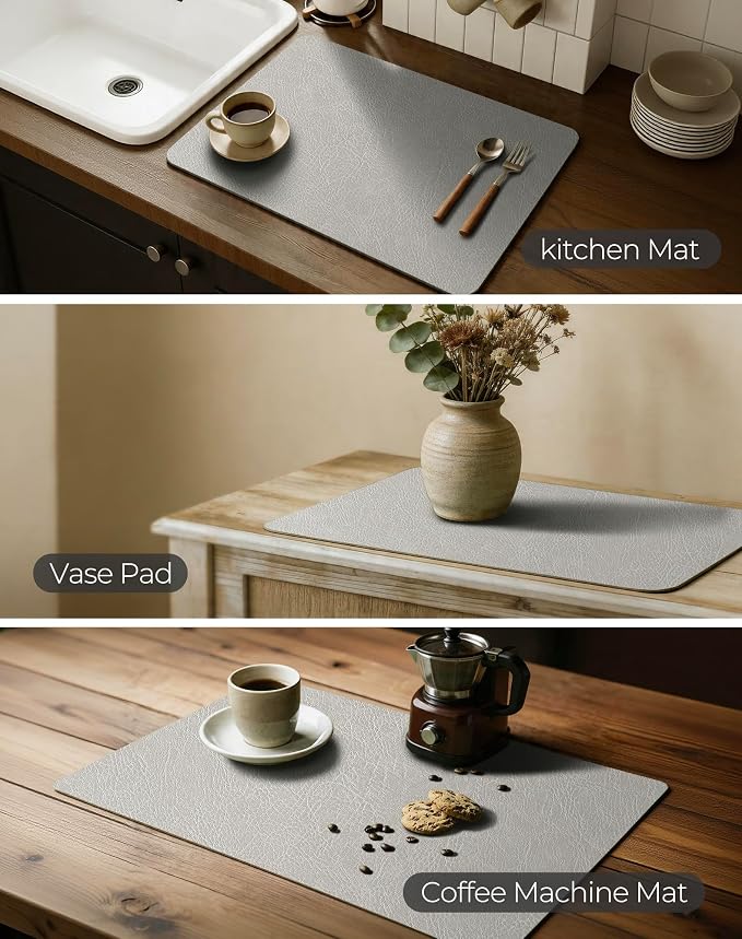 Leetaltree Reversible Faux Leather Placemats 12x17 Inch, Heat Resistant - Image 7
