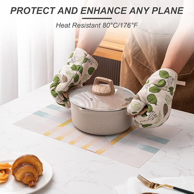 Placemats Set of 6 Washable Indoor | Outdoor Vinyl Place Mats - Image 5