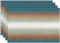 Emvency Farmhouse Placemats Set of 4, 12x18 Inch Striped Mexican Southwestern by Emvency