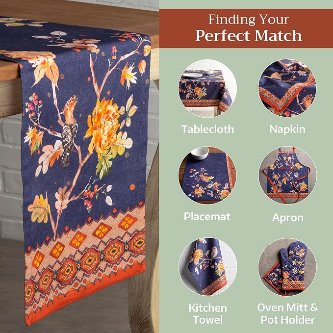 Maison d' Hermine Table Runner 100% Cotton 14.50" x 72" | Table Runners 72 - Image 5