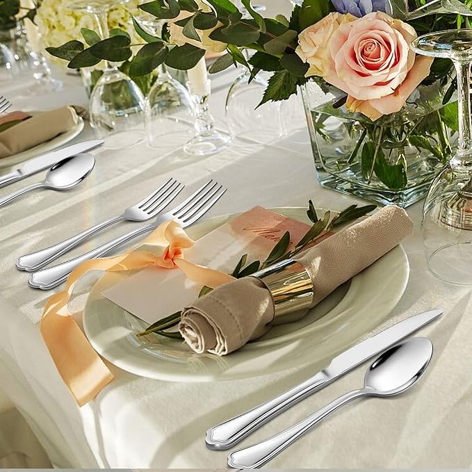 LIANYU 30-Piece Silverware Set for 6, Stainless Steel Flatware Cutlery | Eating - Image 7