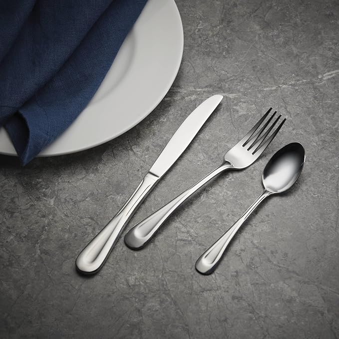 Oneida Satin Sand Dune Everyday Flatware Dinner Spoons, 18/0 Stainless Steel - Image 4