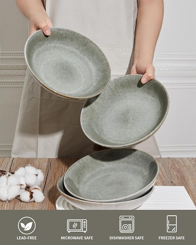 Pasta Bowls of 4, 32 Oz Salad Bowls Soup Bowls, Large Pasta Serving Bowl - Image 5