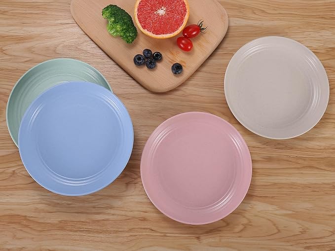 7 Inches Small Unbreakable Wheat Straw Plates - Image 6