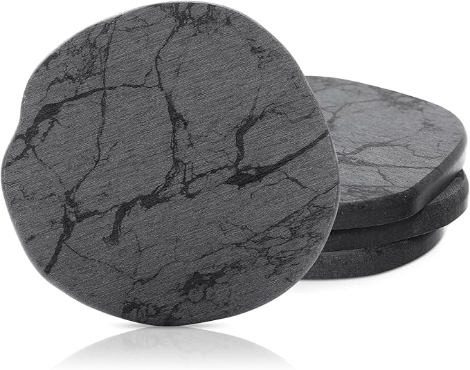Diatomaceous Earth Coasters Set of 4，Cool Absorbent Quick-Dry Drink Coasters by Unknown