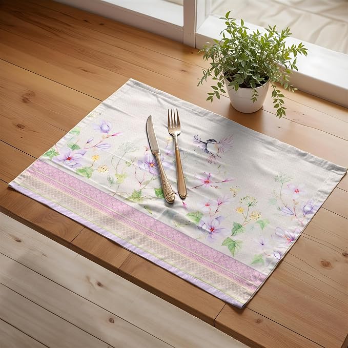 Maison d' Hermine Placemats Set of 4 Reusable 100% Cotton | Cloth Place Mats - Image 5