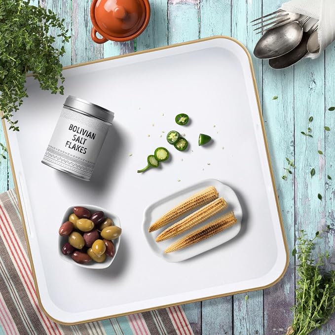 White Square Decorative Tray - Image 7