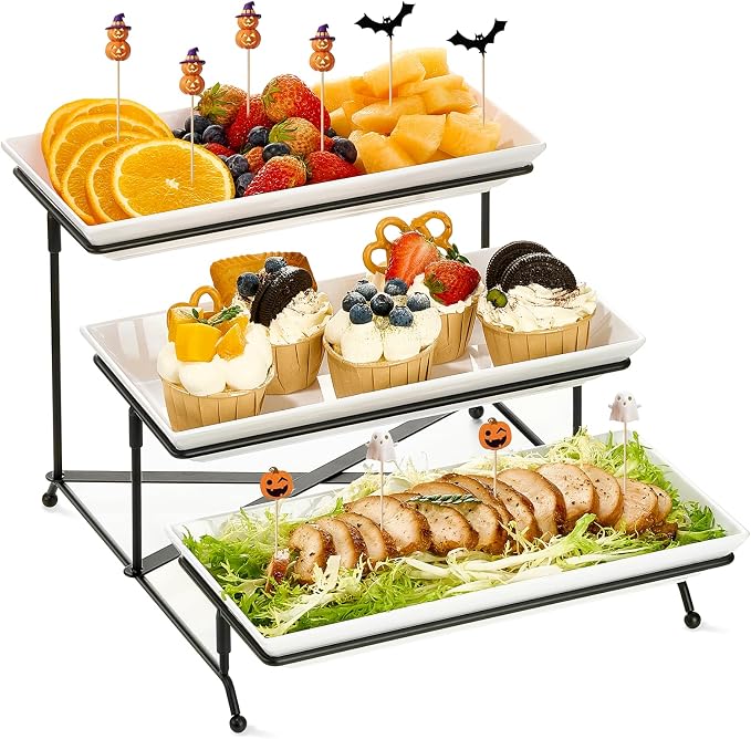 Mfacoy 3 Tier Serving Tray Set, Reusable Serving Tray by Mfacoyisalifestylebrand
