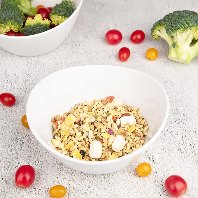 GarveeHome 8 in Ceramic Deep Soup Bowls & Salad Bowls - 42 oz Large Bowls Set - Image 4