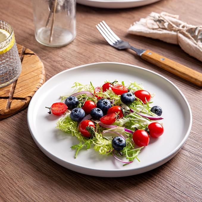 AmorArc Ceramic Dinner Plates Set of 6, 10.25 Inch Stoneware Dishes Set | Wavy - Image 2