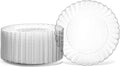 Hard Plastic Plate Set, 50 x 6 Clear Round | Washable & Reusable, Party Supplies by OasisCreations