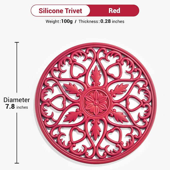 SMARTAKE 6 Set Silicone Trivet Mats - Image 2