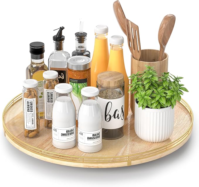 AMH 18-Inch Rustic Lazy Susan by AMH