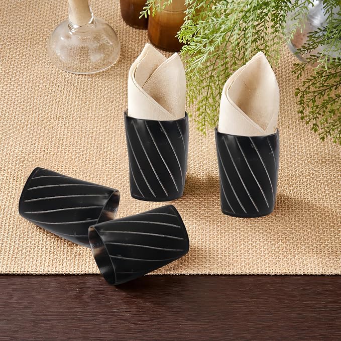 Handicrafts Home Viking Horn Shot Glasses Set of 4, Handmade Natural Ox Horn - Image 7