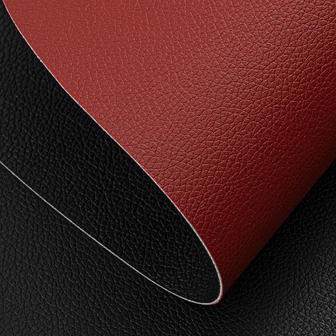 Myir JUN 15 Inches Round Placemats Set of 4 Faux Leather Place Mats | - Image 3