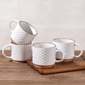 GBhome 15 OZ Stackable Coffee Mugs Set of 4, Ceramic Coffee Cups Set | 4 by GBhome