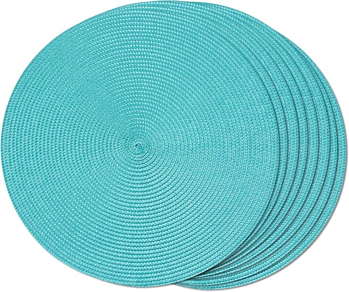 FunWheat Round Braided Placemats Set of 8 Place Mats by FunWheat