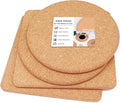 Cork Trivets for Hot Dishes, Hot Pots and Pans, 8 Inch 4 Pcs | High Density by KITLAB