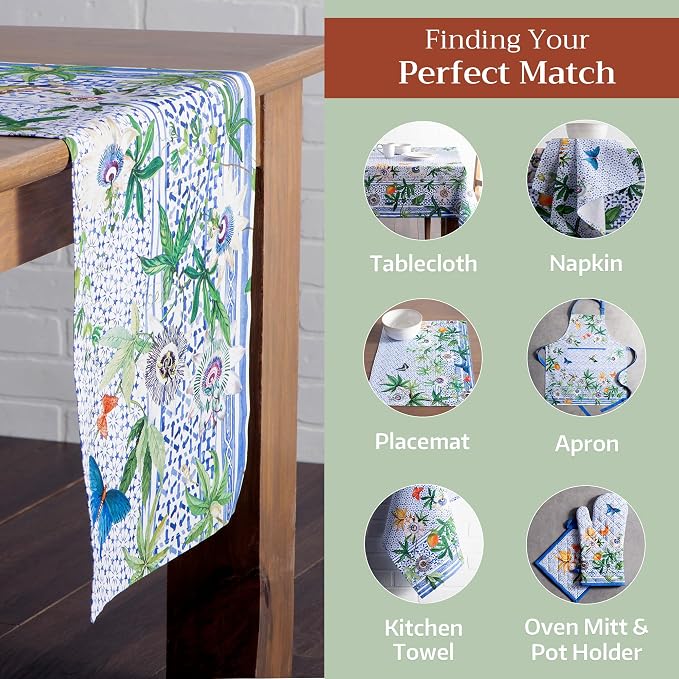 Maison d' Hermine Table Runner 100% Cotton 14.50" x 108" | Table Runners 108 - Image 5